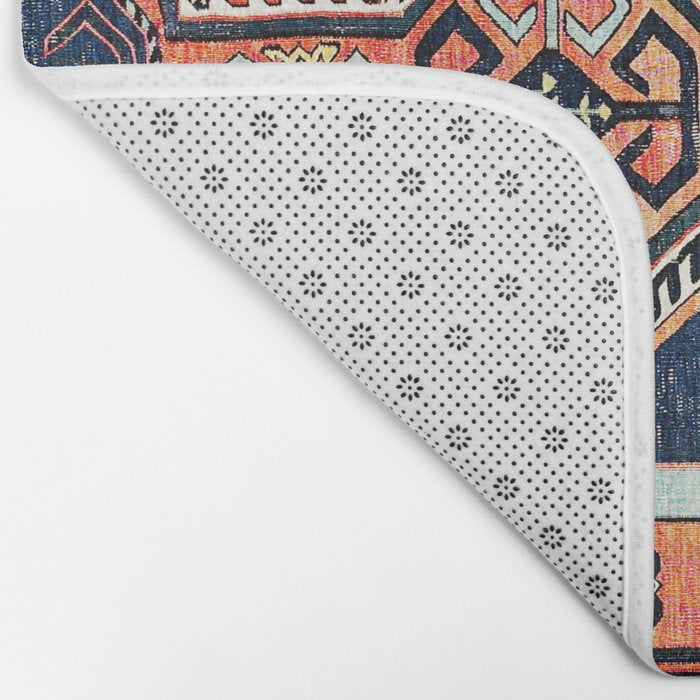 Davagin  Antique Daghestan East Caucasus Kilim Print Bath Mat Gallery Image 2