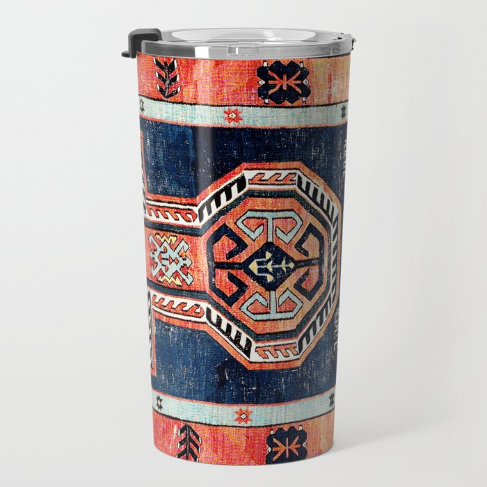 Davagin  Antique Daghestan East Caucasus Kilim Print Travel Mug Gallery Image 3