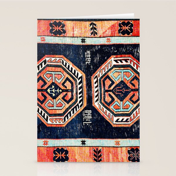 Davagin  Antique Daghestan East Caucasus Kilim Print Stationery Card Gallery Image 2