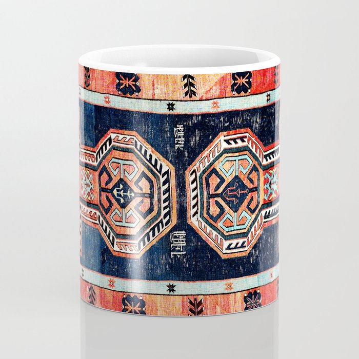 Davagin  Antique Daghestan East Caucasus Kilim Print Coffee Mug Gallery Image 4