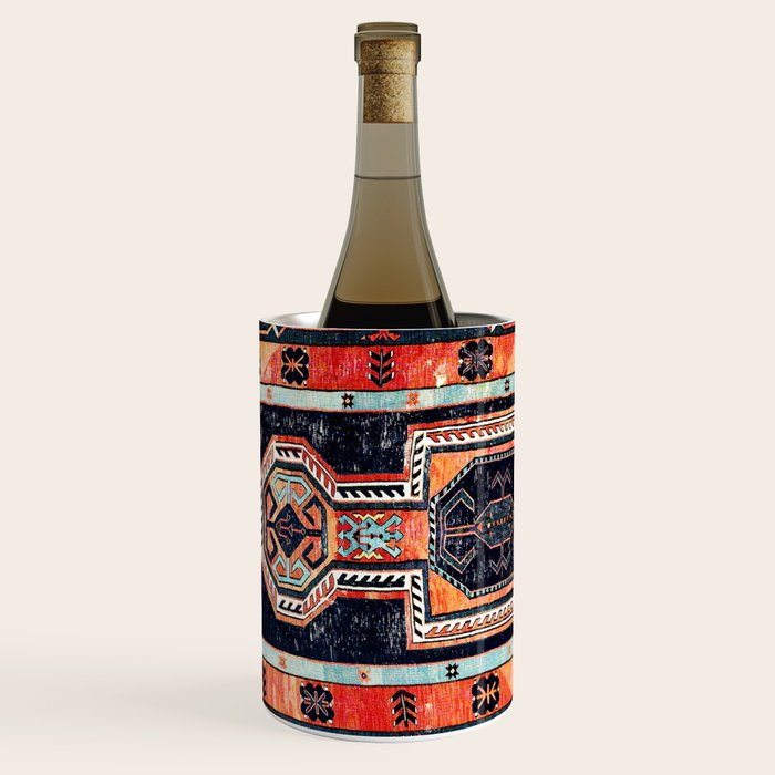 Davagin  Antique Daghestan East Caucasus Kilim Print Wine Chiller Gallery Image 3