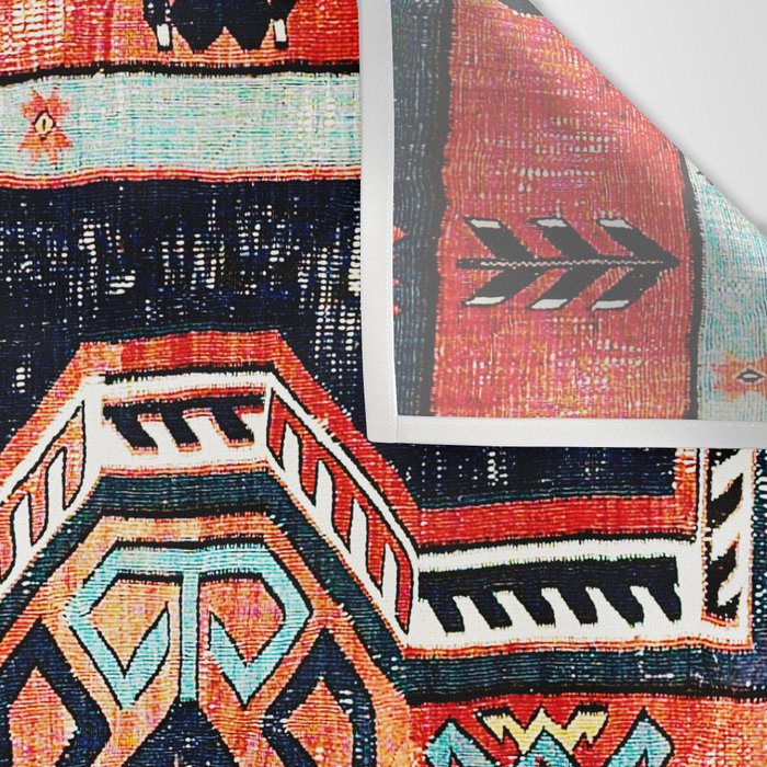 Davagin  Antique Daghestan East Caucasus Kilim Print Wall Tapestry Gallery Image 3