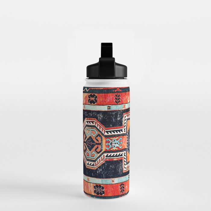 Davagin  Antique Daghestan East Caucasus Kilim Print Water Bottle Gallery Image 2
