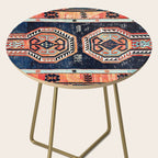 Davagin  Antique Daghestan East Caucasus Kilim Print Side Table Gallery Image 2
