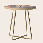 Davagin  Antique Daghestan East Caucasus Kilim Print Side Table Gallery Image 1