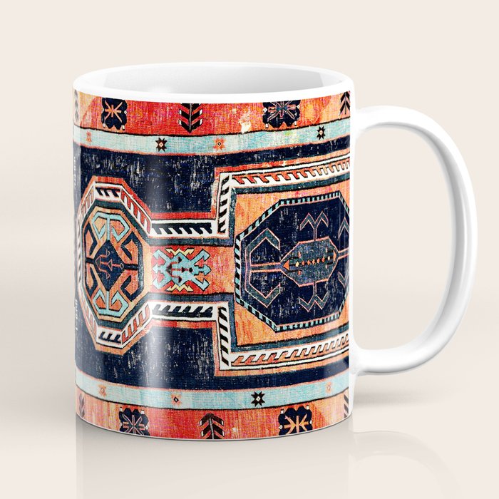 Davagin  Antique Daghestan East Caucasus Kilim Print Coffee Mug Gallery Image 1