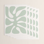Minimal Abstract Matisse Monstera Pastel Sage Green 1/2 Wrapping Paper Gallery Image 3