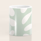 Minimal Abstract Matisse Monstera Pastel Sage Green 1/2 Coffee Mug Gallery Image 4