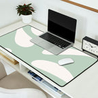 Minimal Abstract Matisse Monstera Pastel Sage Green 1/2 Desk Mat Gallery Image 2
