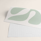 Minimal Abstract Matisse Monstera Pastel Sage Green 1/2 Wrapping Paper Gallery Image 2