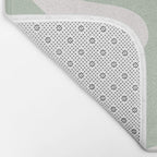 Minimal Abstract Matisse Monstera Pastel Sage Green 1/2 Bath Mat Gallery Image 2