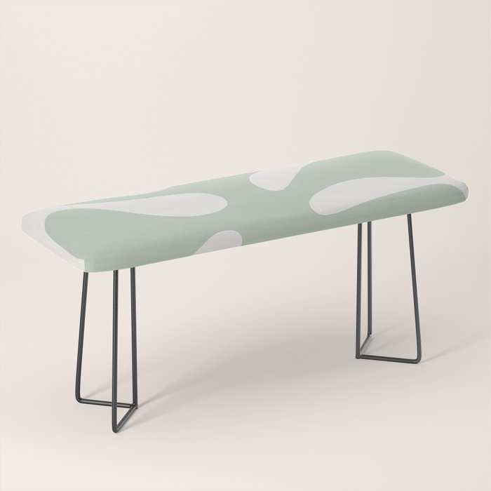 Minimal Abstract Matisse Monstera Pastel Sage Green 1/2 Bench Gallery Image 1
