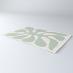 Minimal Abstract Matisse Monstera Pastel Sage Green 1/2 Rug Gallery Image 3