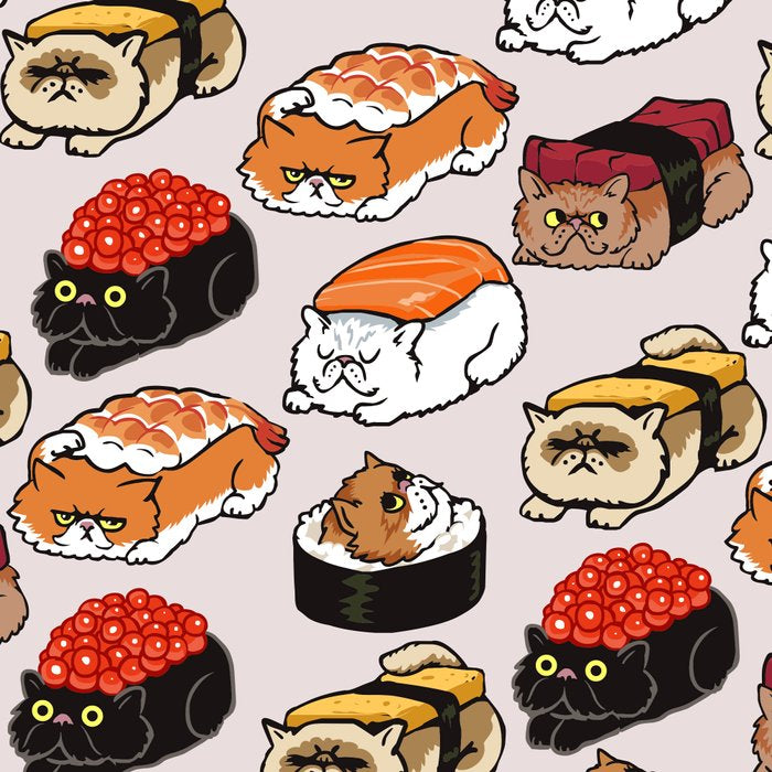 Sushi Persian Cat Coffee Mug Gallery Image 2