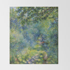 Pierre-Auguste Renoir "Sentier dans le bois (Path in the woods)" Throw Blanket Gallery Image 2