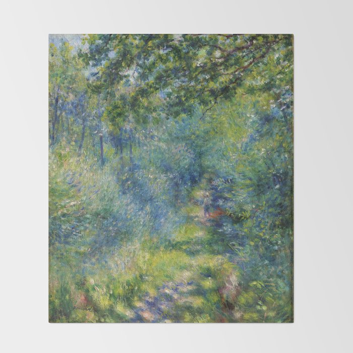 Pierre-Auguste Renoir "Sentier dans le bois (Path in the woods)" Throw Blanket Gallery Image 2