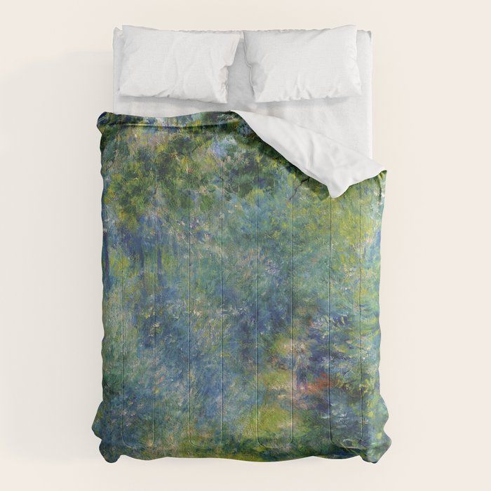 Pierre-Auguste Renoir "Sentier dans le bois (Path in the woods)" Comforter Gallery Image 1