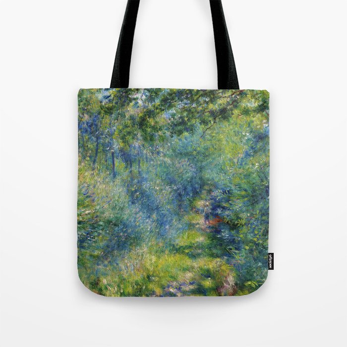 Pierre-Auguste Renoir "Sentier dans le bois (Path in the woods)" Tote Bag Gallery Image 1