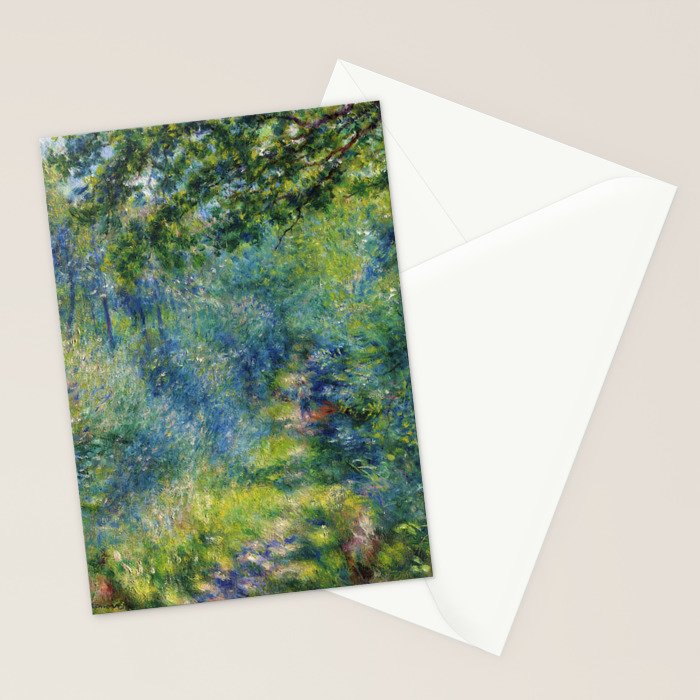 Pierre-Auguste Renoir "Sentier dans le bois (Path in the woods)" Stationery Card Gallery Image 2
