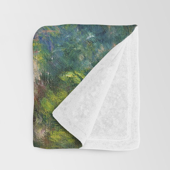 Pierre-Auguste Renoir "Sentier dans le bois (Path in the woods)" Throw Blanket Gallery Image 3