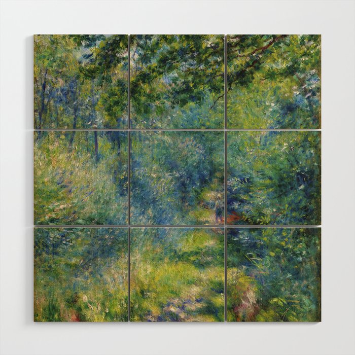 Pierre-Auguste Renoir "Sentier dans le bois (Path in the woods)" Wood Wall Art Gallery Image 1