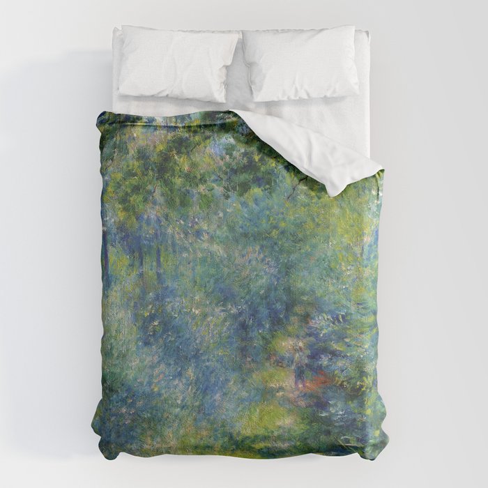 Pierre-Auguste Renoir "Sentier dans le bois (Path in the woods)" Duvet Cover Gallery Image 6