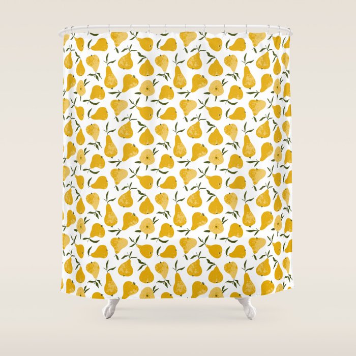 Yellow pear Shower Curtain Gallery Image 1