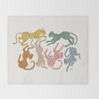 Rainbow Cheetah Throw Blanket Gallery Image 2
