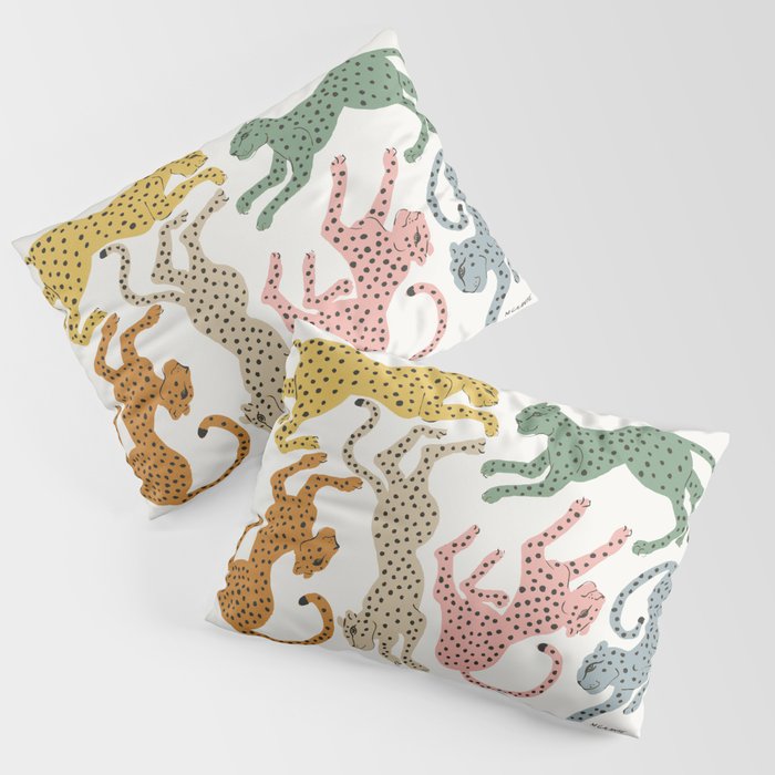Rainbow Cheetah Pillow Sham Gallery Image 1