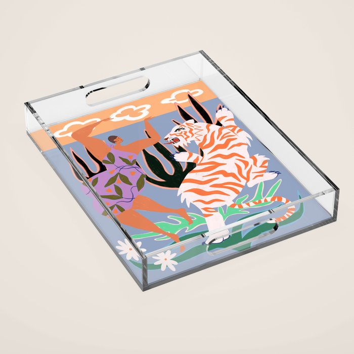 Hello Tiger Acrylic Tray Gallery Image 1