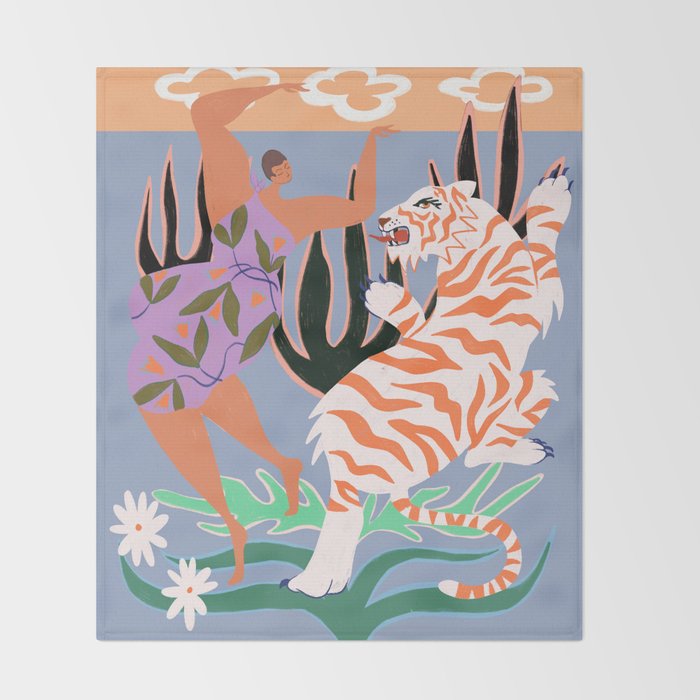 Hello Tiger Throw Blanket Gallery Image 2