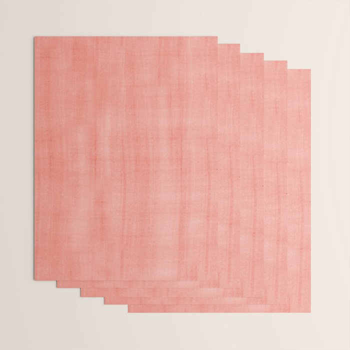Pantone Living Coral Dry Brush Strokes Texture Wrapping Paper Gallery Image 3