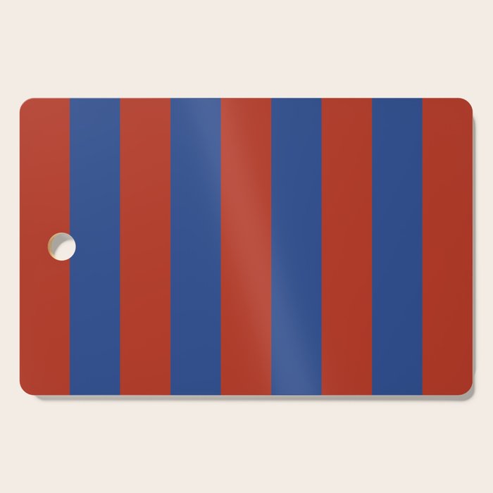 Ultramarine and Carrot Cake Stripes Cutting Board Gallery Image 1