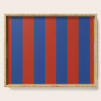 Ultramarine and Carrot Cake Stripes Serving Tray Gallery Image 1