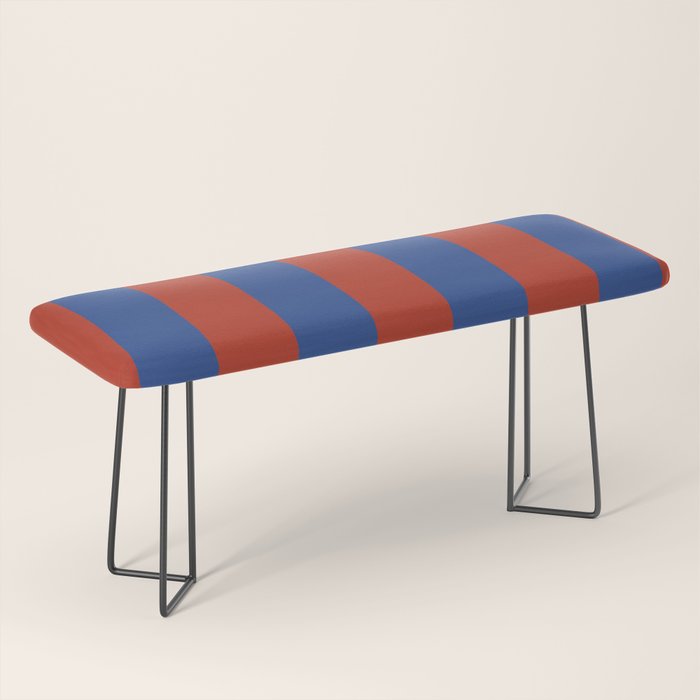 Ultramarine and Carrot Cake Stripes Bench Gallery Image 1