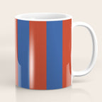 Ultramarine and Carrot Cake Stripes Coffee Mug Gallery Image 1