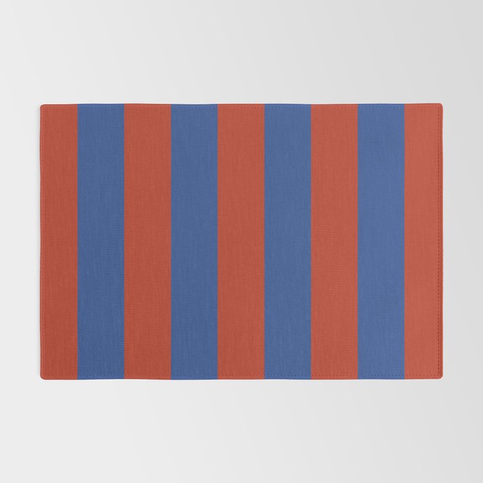 Ultramarine and Carrot Cake Stripes Rug Gallery Image 2