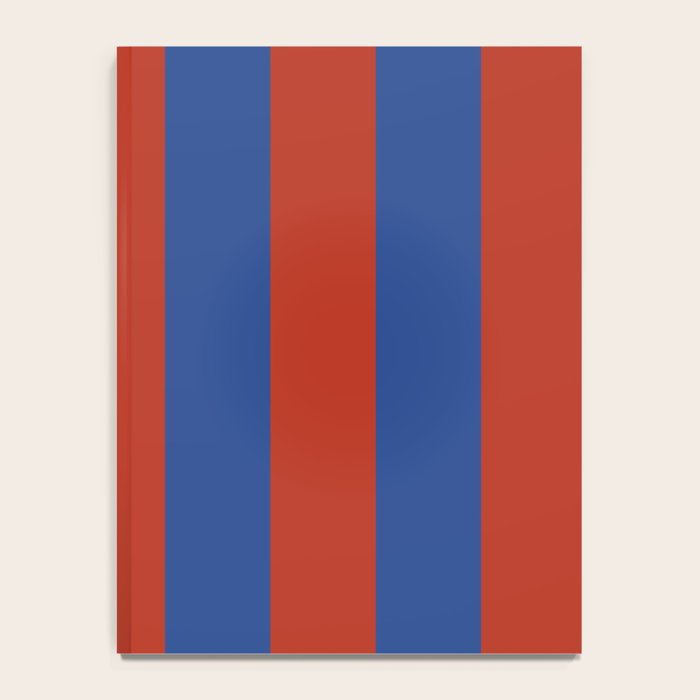 Ultramarine and Carrot Cake Stripes Notebook Gallery Image 4
