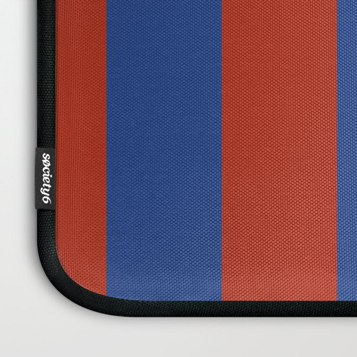 Ultramarine and Carrot Cake Stripes Laptop Sleeve Gallery Image 3