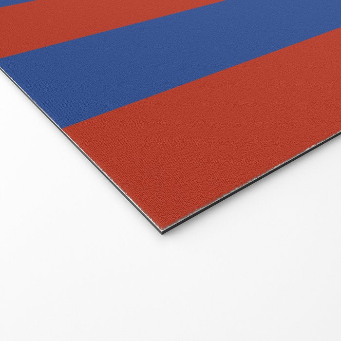Ultramarine and Carrot Cake Stripes Welcome Mat Gallery Image 2