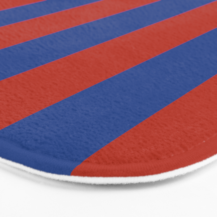 Ultramarine and Carrot Cake Stripes Bath Mat Gallery Image 3