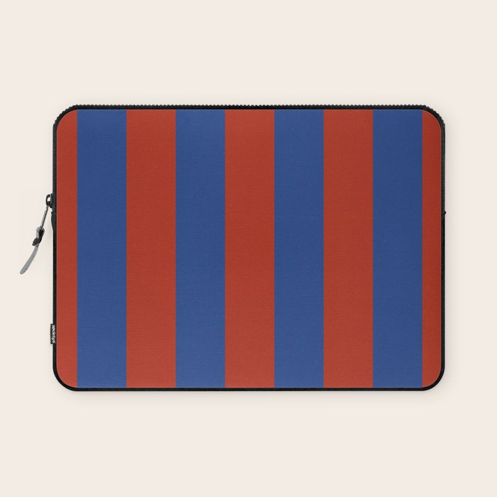 Ultramarine and Carrot Cake Stripes Laptop Sleeve Gallery Image 1