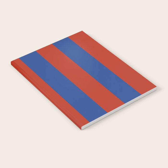Ultramarine and Carrot Cake Stripes Notebook Gallery Image 2