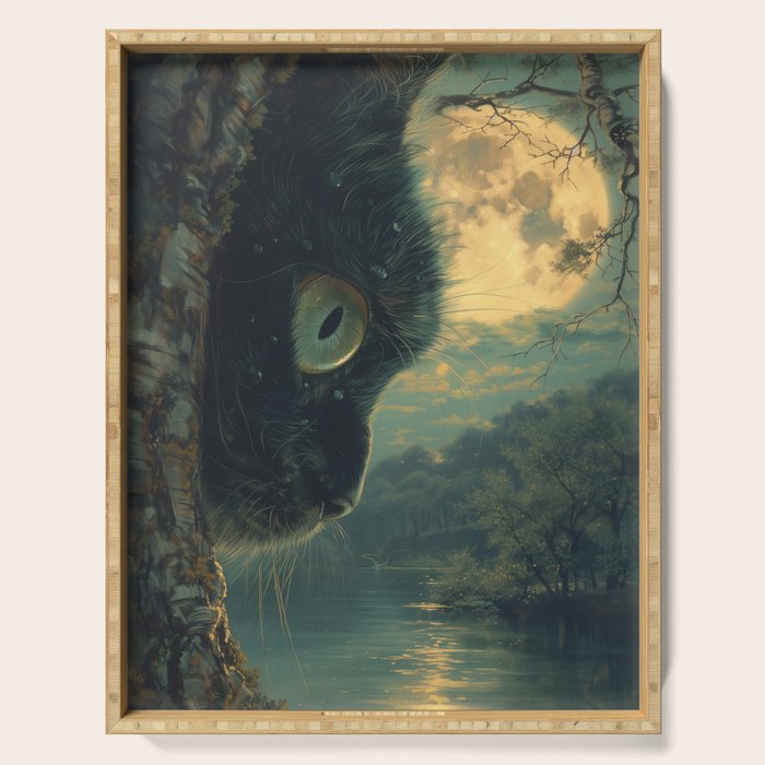 Whiskers at Twilight Serving Tray Gallery Image 1