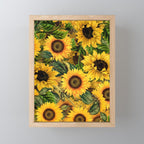 Vintage & Shabby Chic - Noon Sunflowers Garden Mini Art Print Gallery Image 1