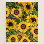 Vintage & Shabby Chic - Noon Sunflowers Garden Jigsaw Puzzle Gallery Image 1