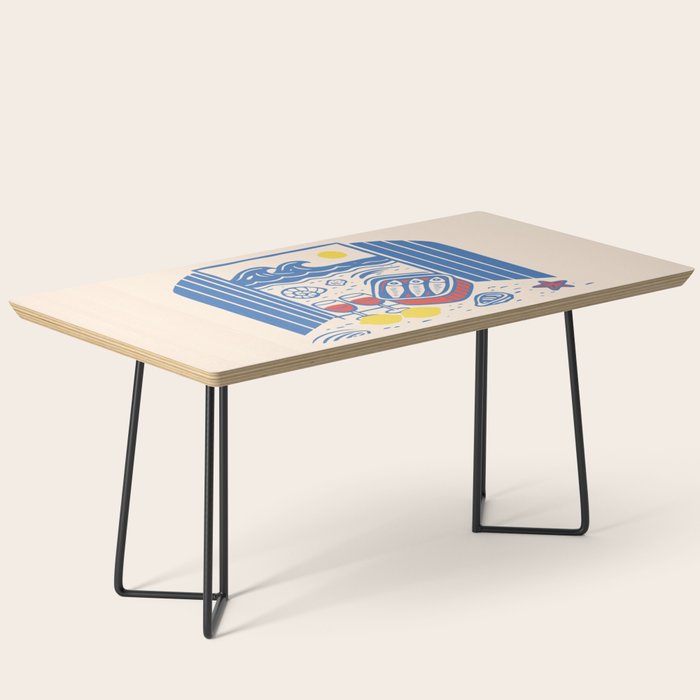 Sardines, Lemons and Wine at the Beach Coffee Table Gallery Image 1