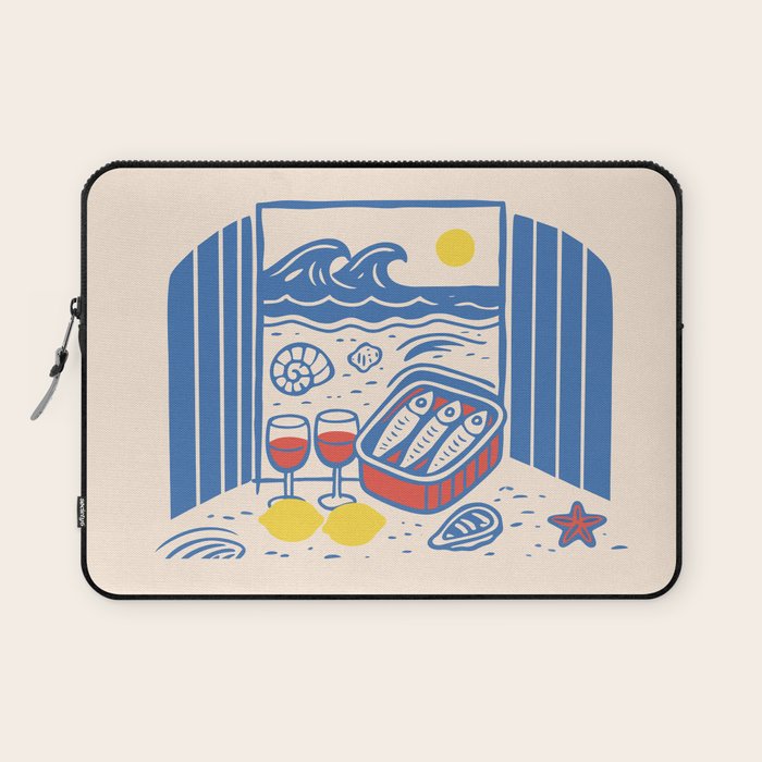 Sardines, Lemons and Wine at the Beach Laptop Sleeve Gallery Image 1
