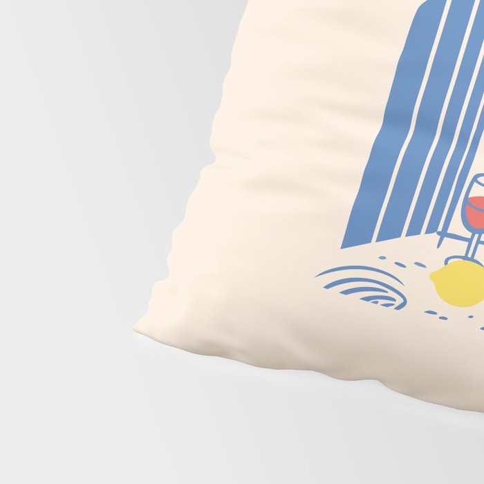 Sardines, Lemons and Wine at the Beach Pillow Sham Gallery Image 4