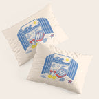 Sardines, Lemons and Wine at the Beach Pillow Sham Gallery Image 3